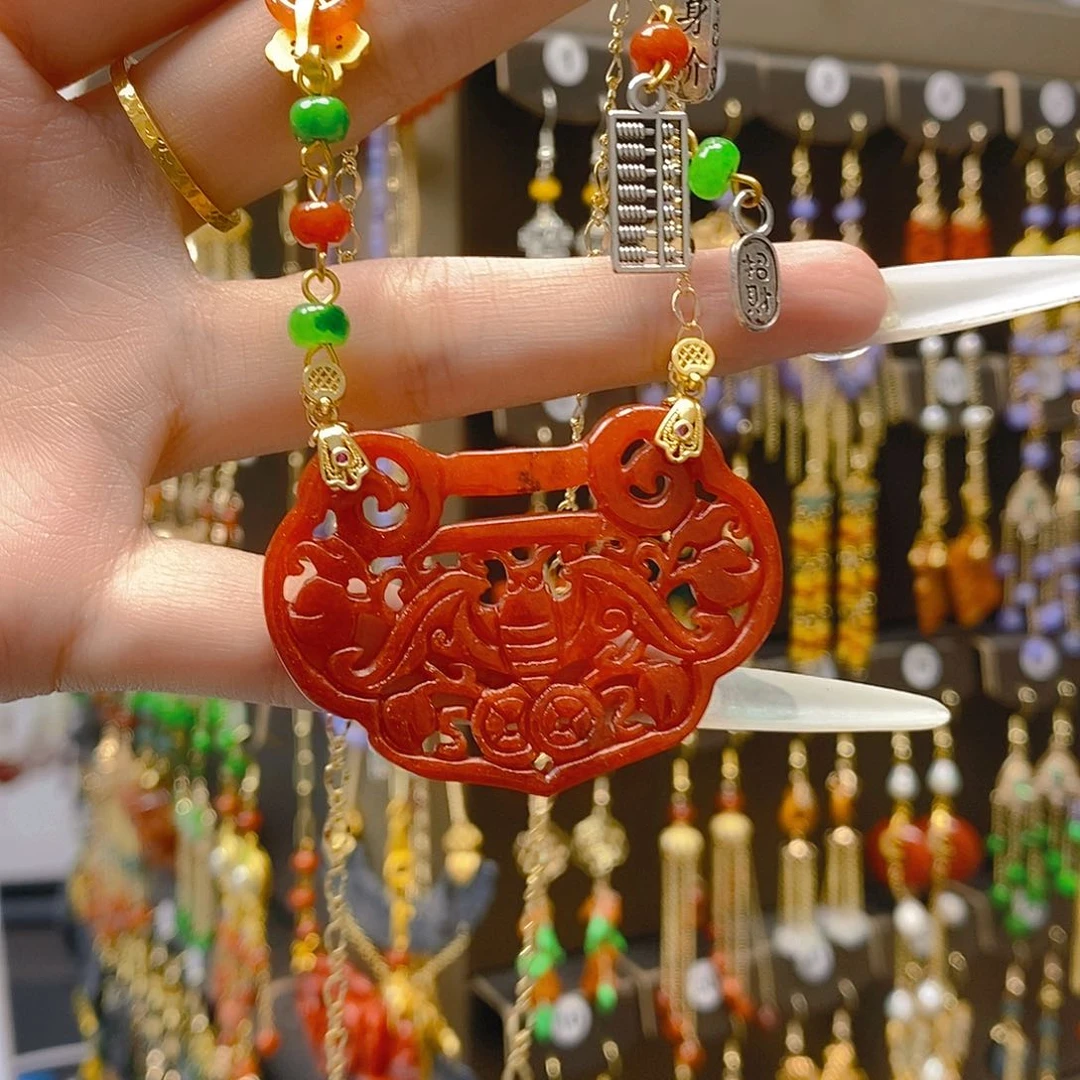 翡翠合金耳饰翡翠