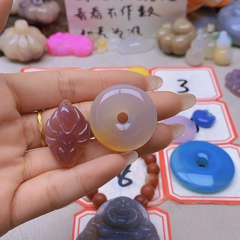 【闪购商品】未镶嵌玛瑙/玉髓珠宝半成品@****@