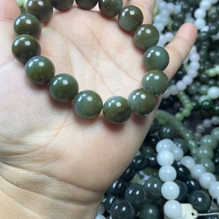 和田玉未镶嵌手链卡14
