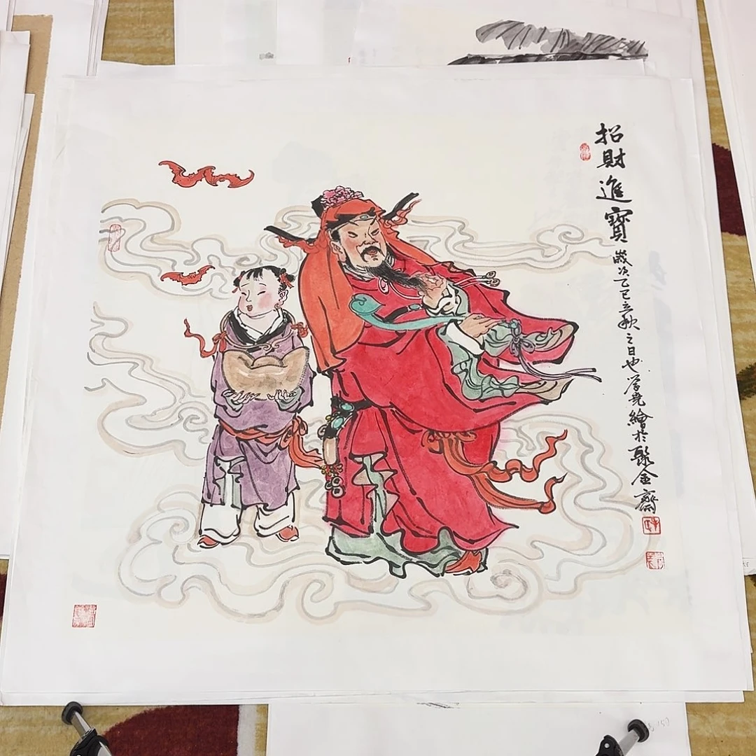 不****国画四尺斗方手绘作品
