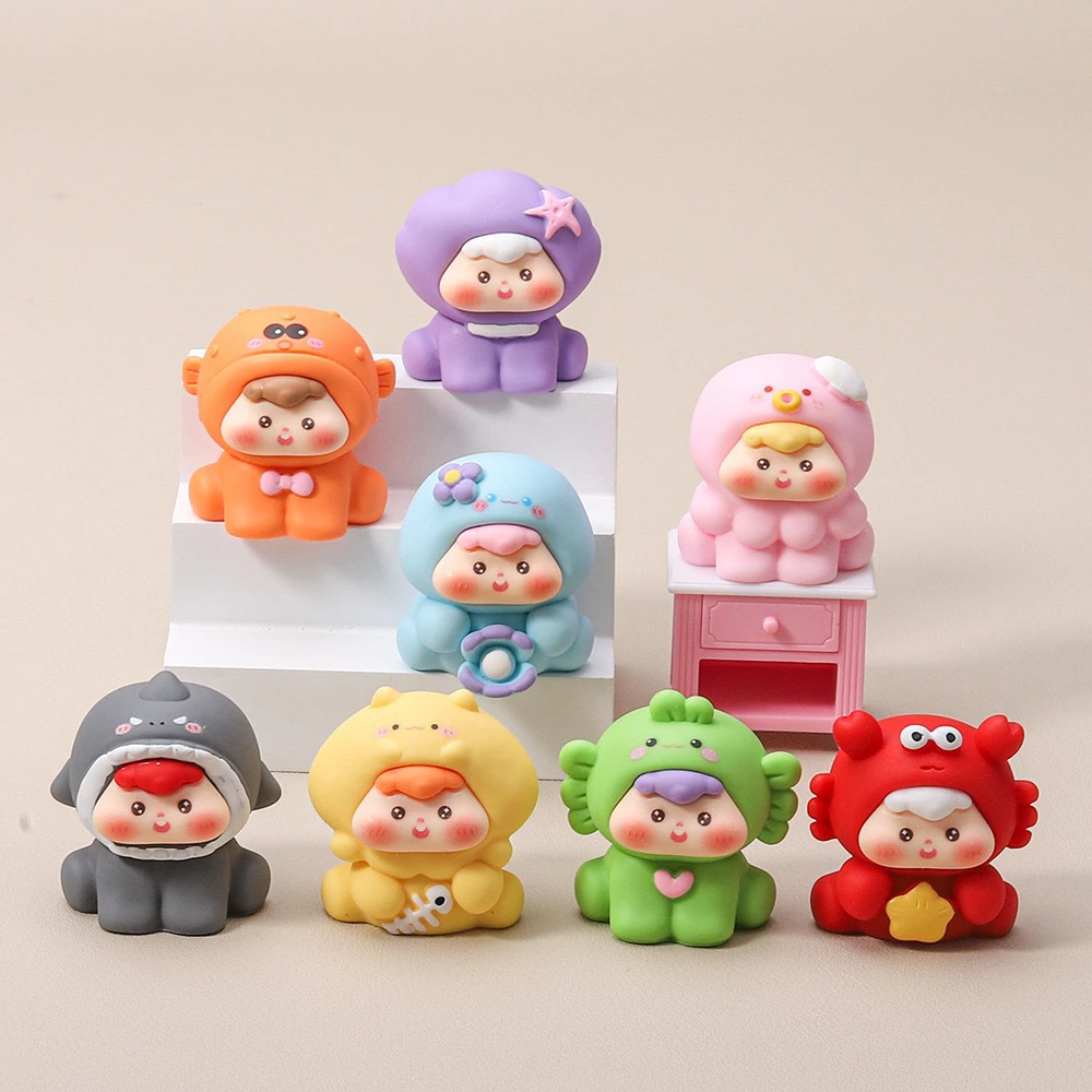 【海洋动物崽崽】DIY树脂手感漆创意卡通摆件