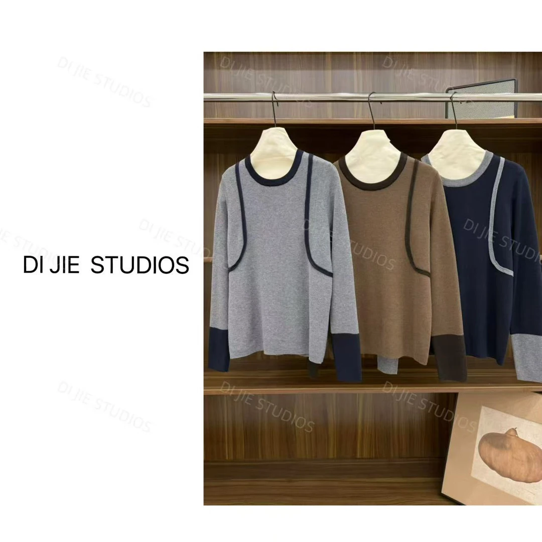 DI JIE STUDIOS新款秋冬定制慵懒修身显瘦遮肉慵懒针织衫5950