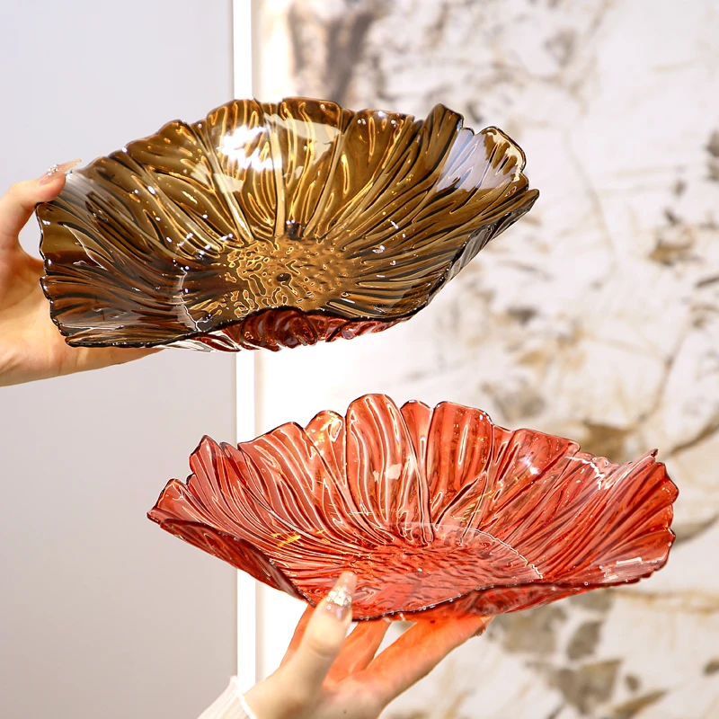 乔迁之喜果盘结婚专用红色喜事婚礼高级水晶喜盘入宅订婚水果盘