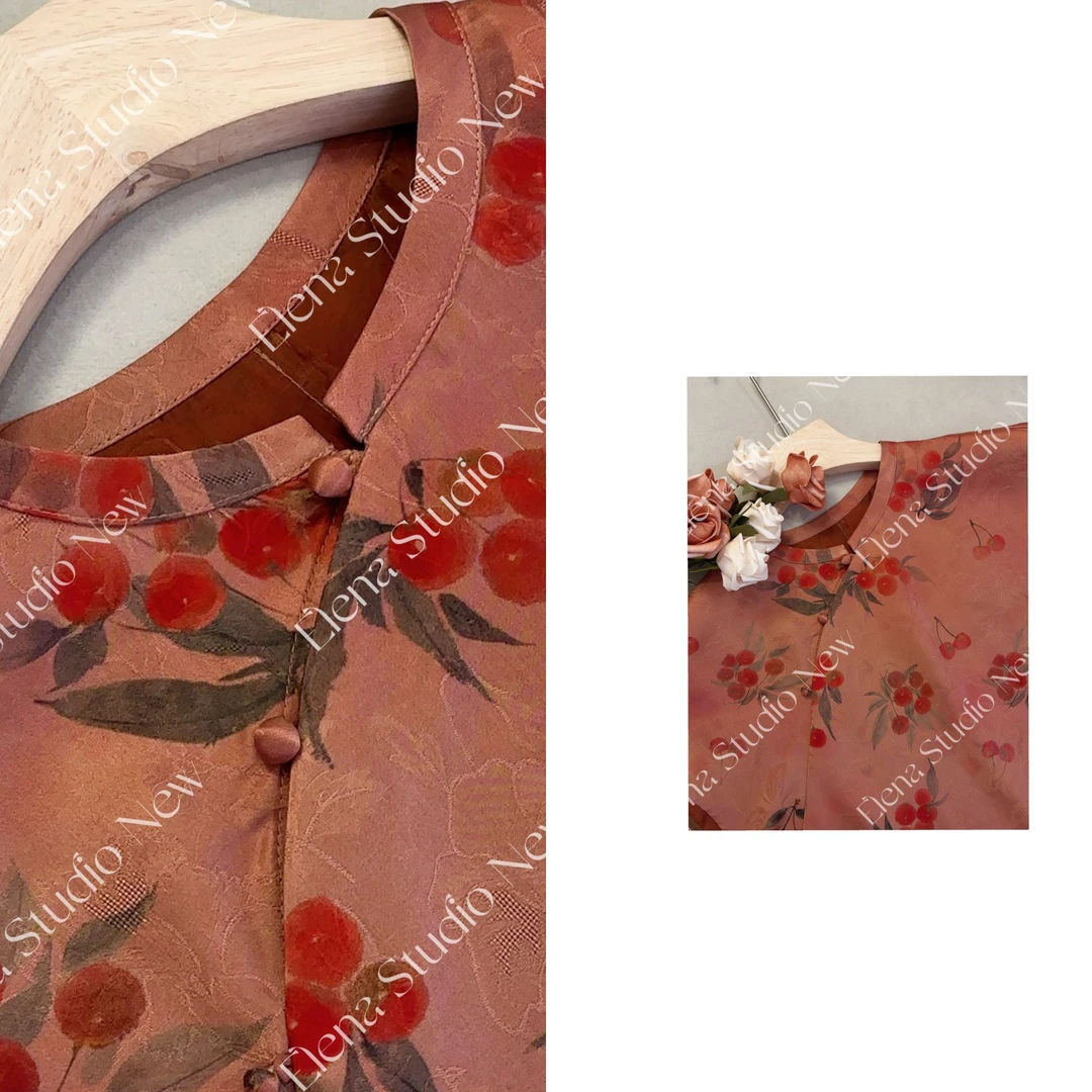 大甜甜【粉樱桃】设计感精致显白短袖百搭气质短袖宽松