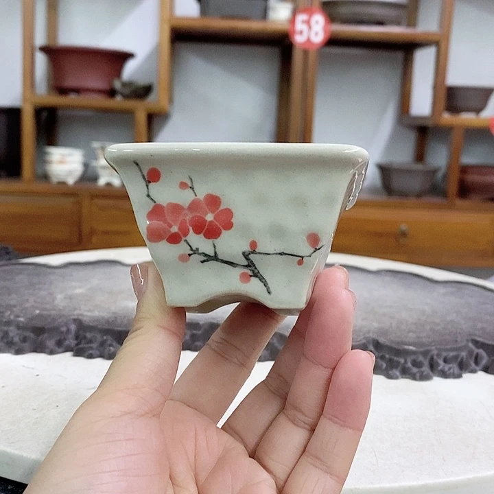 紫砂花盆瑕疵4-7。。。