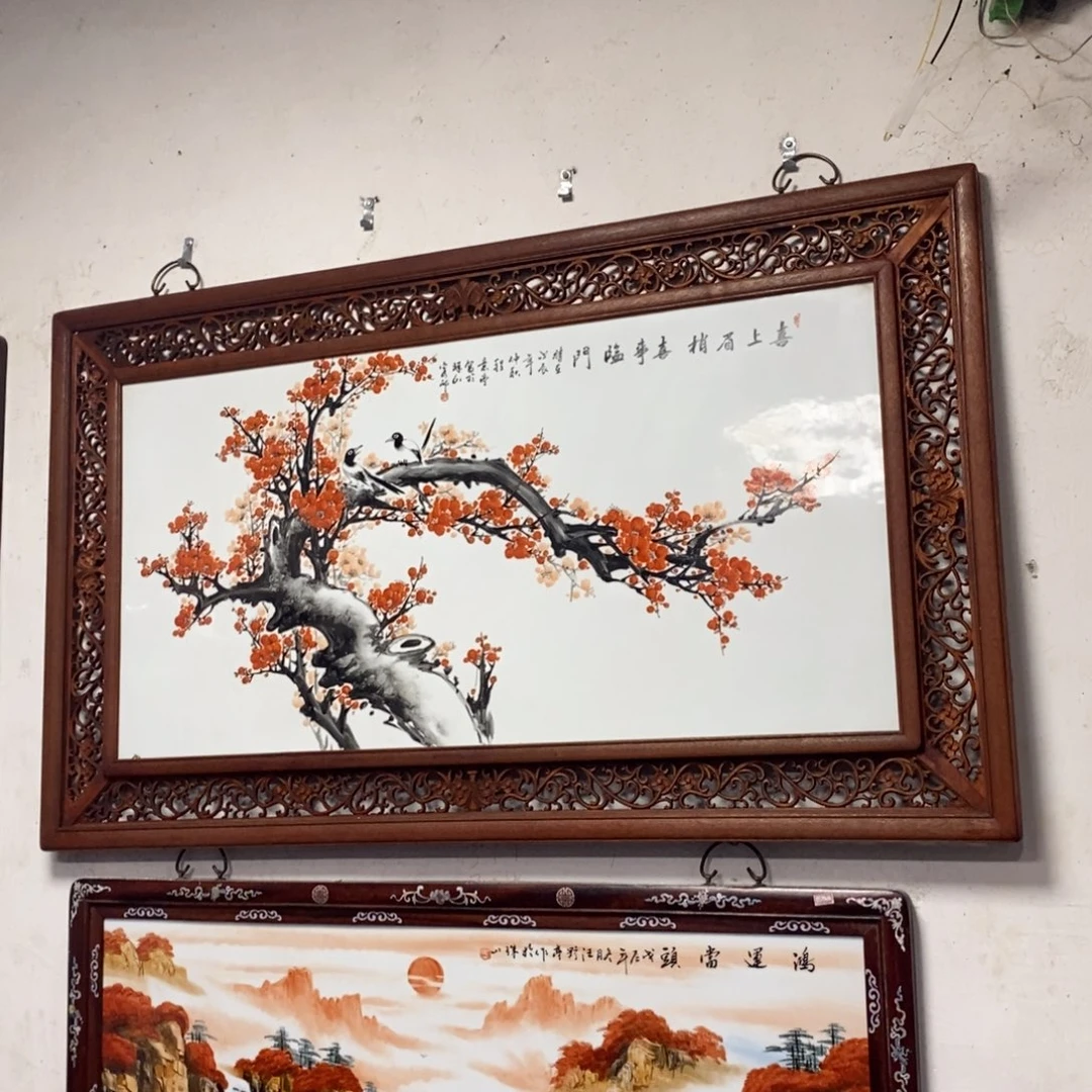 瓷片1.*37*79*1景德镇瓷板画柴窑烧制