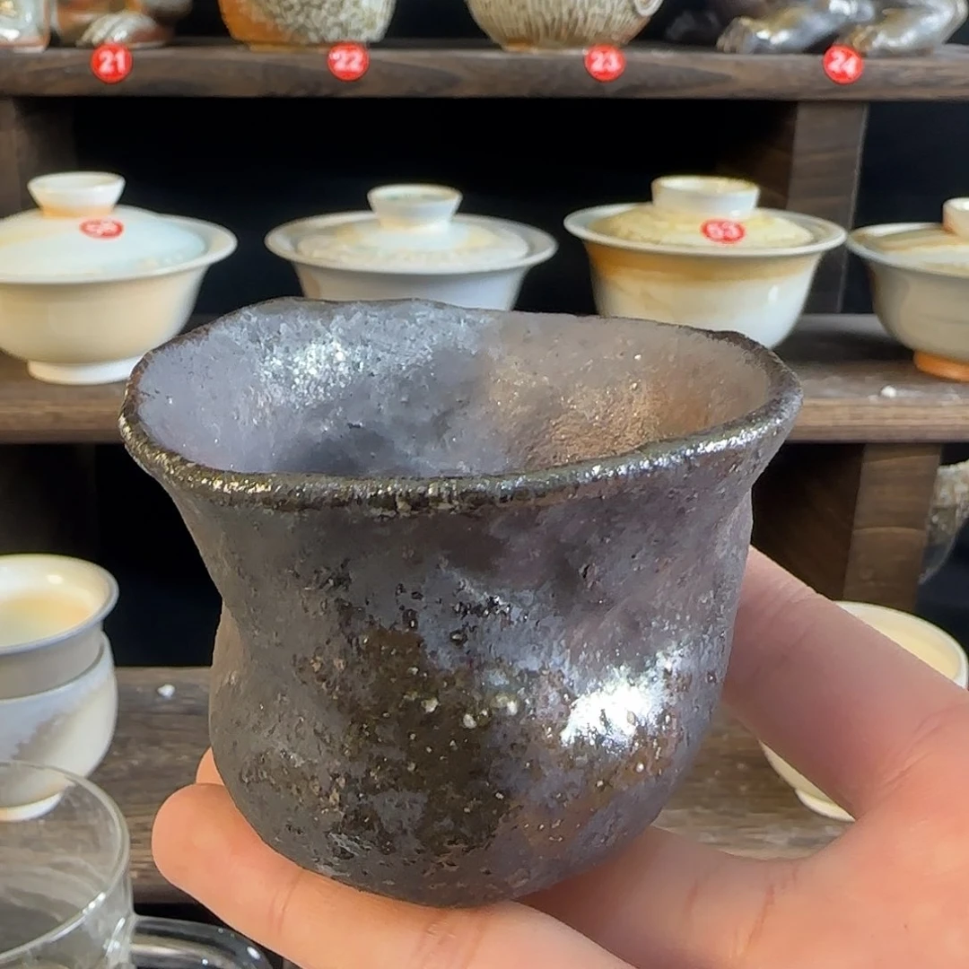 文枫堂纯手工柴烧时**雨手捏杯