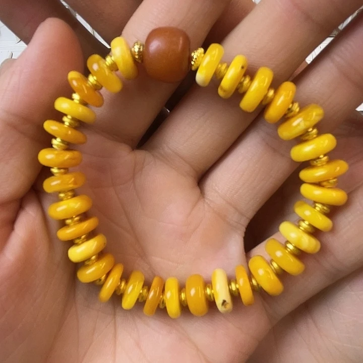 蜜蜡未镶嵌手链东西特别好