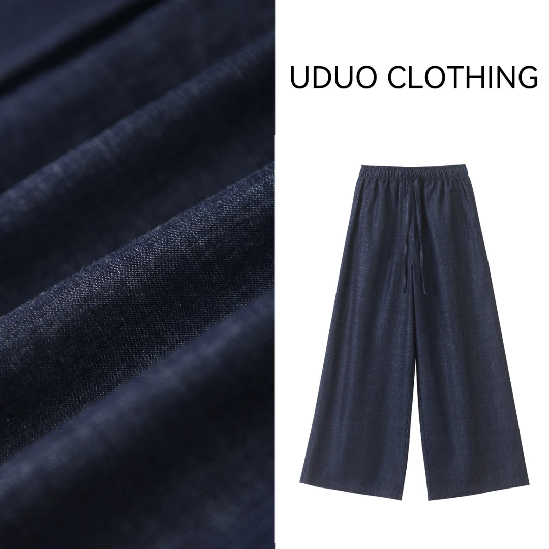 【奥克兰信箱】25夏季新款亚麻天丝棉阔腿裤牛仔裤8095