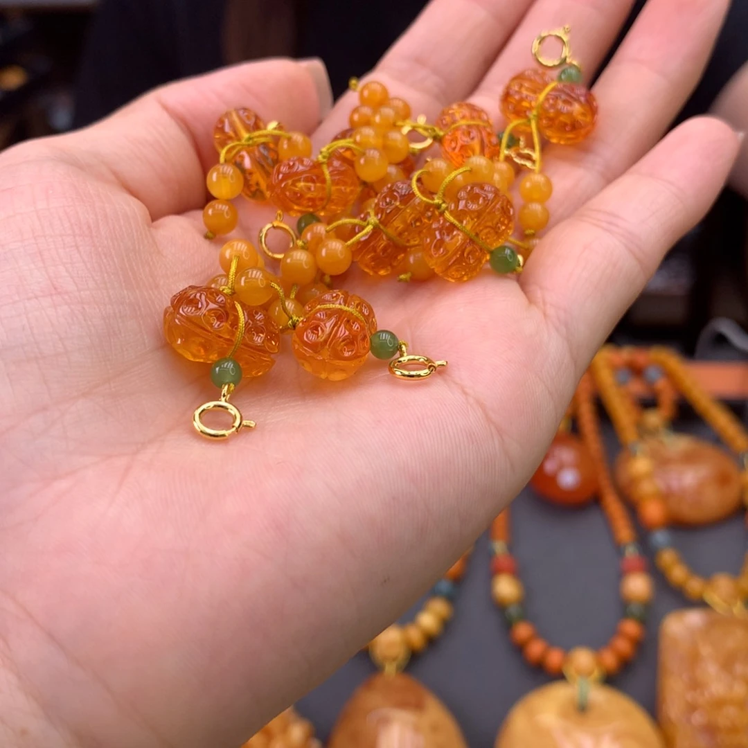 未镶嵌吊坠(不含链)琥珀多样性发一