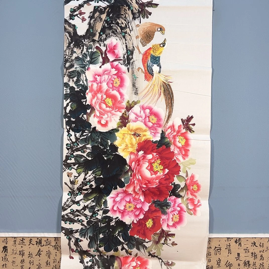 国画597 花鸟在树荫底下