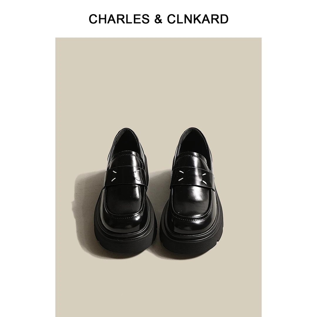 【DR官方正品】厚底乐福鞋女2024英伦风一脚蹬复古单鞋小皮鞋