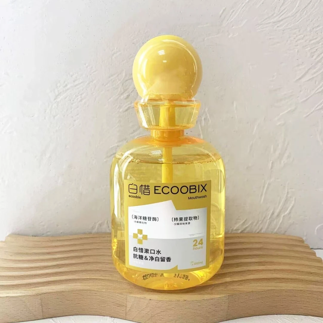 白惜漱口水升级版410ml 持久清新口气 温和不辣嘴 护牙净白