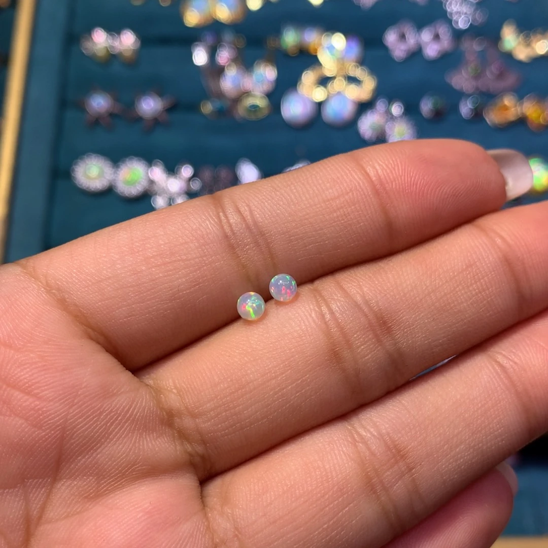 欧泊银S925镶嵌福利款耳饰 不退不换