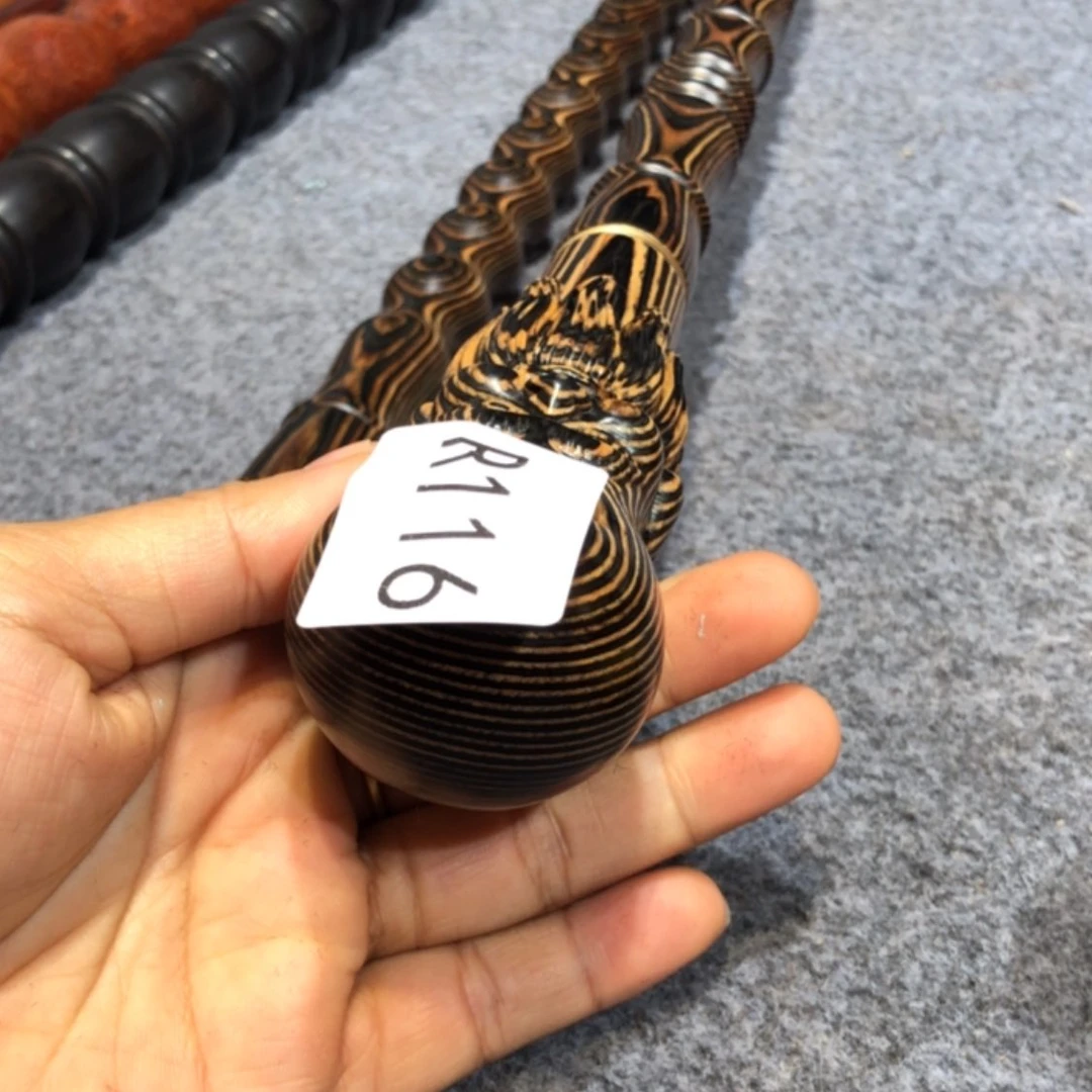 【闪购商品】木陈*安斑马木寿星手杖一根116