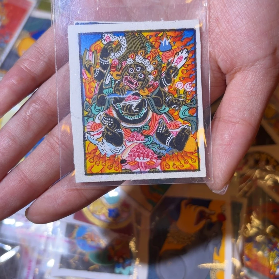 淡***蛋吊坠纯手绘黑六臂