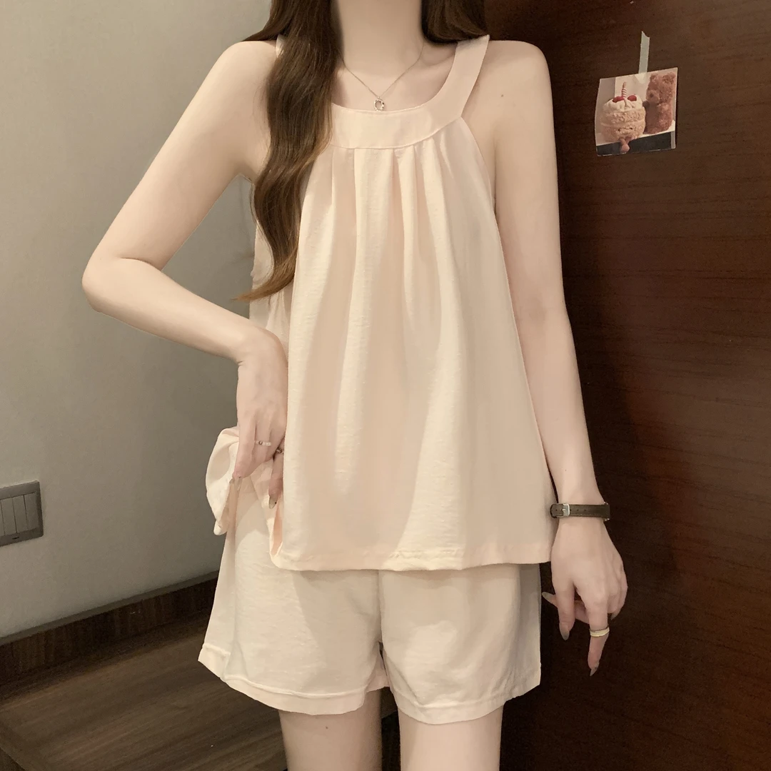 夏季薄款短裤小个子云朵棉睡衣女宽松胖显瘦MM200季日系网红性感