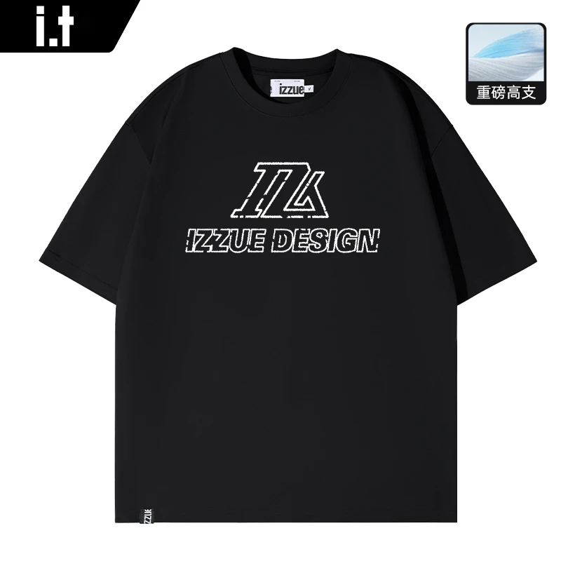 i.t izzue官方原创美式街头风休闲短袖t恤夏季重磅高级感时尚半袖