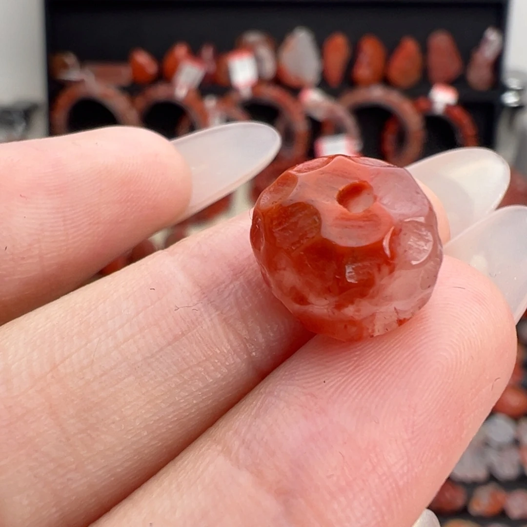 南红玛瑙未镶嵌颈饰无相珠