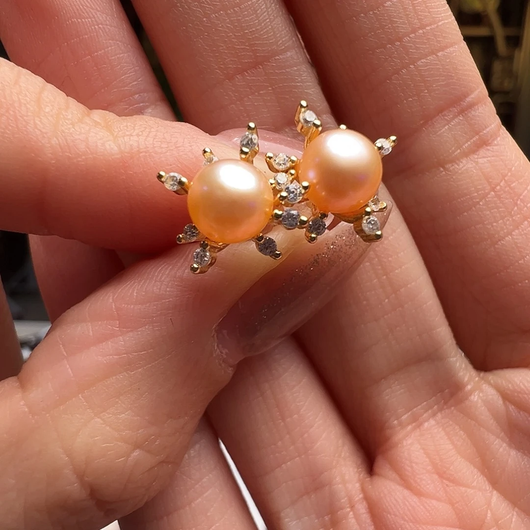 戒圈淡水珍珠银S925镶嵌HR003。