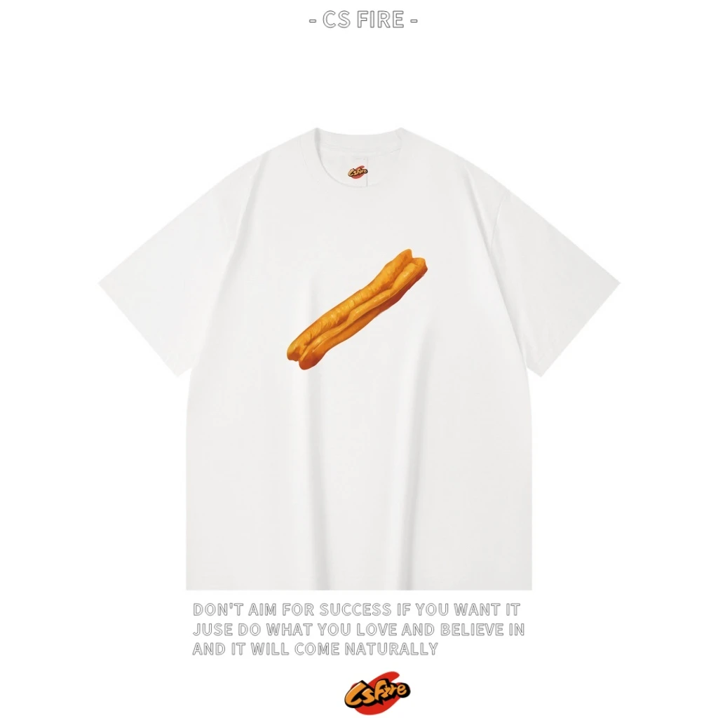 【舌尖上的T恤之油条】长沙最有名的小吃·夏季运动高级感T恤短袖