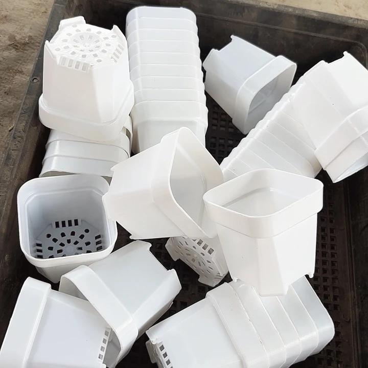 6.5公分白方盆60个