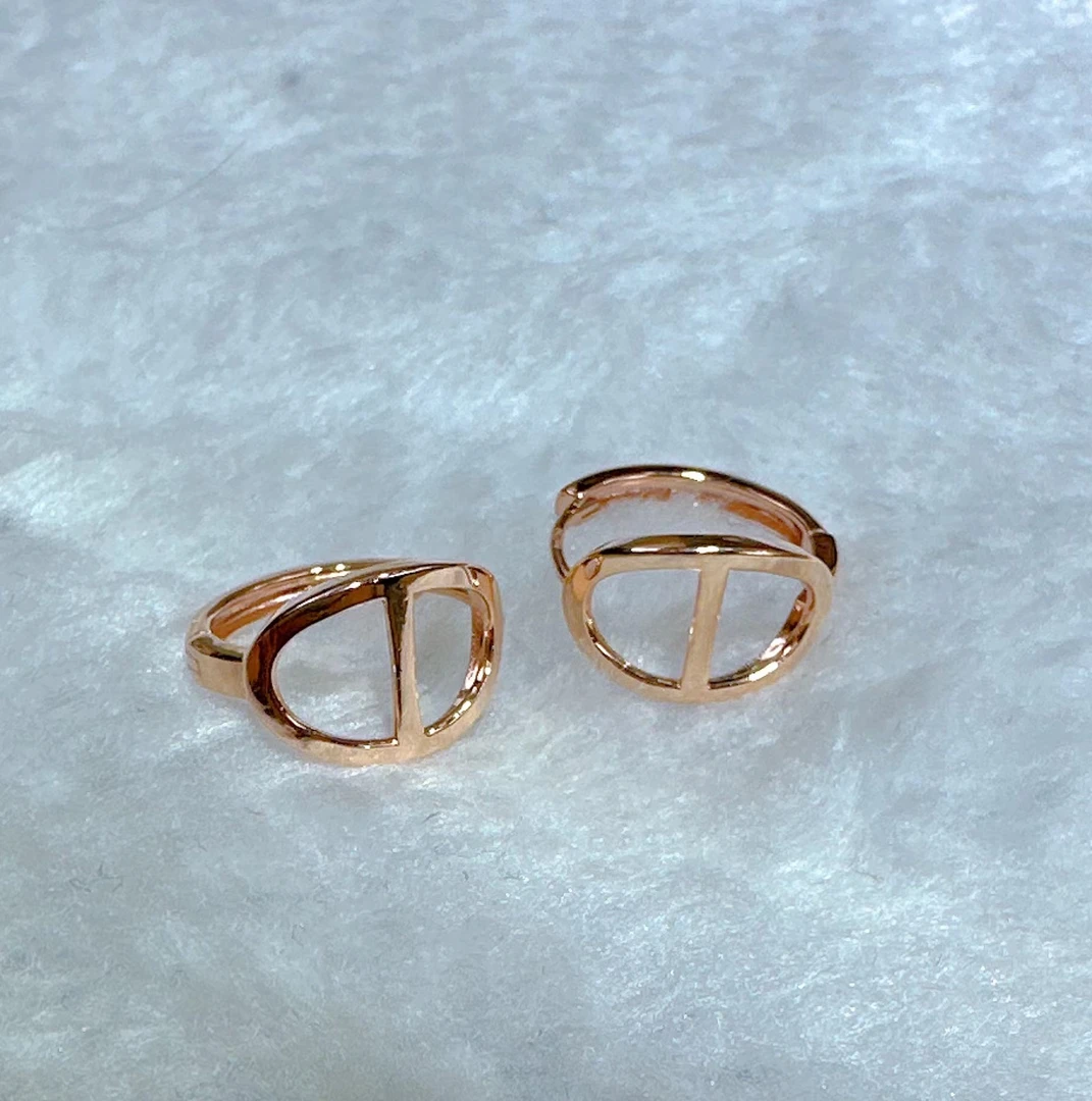 18K金猪鼻子耳环（精工）大号  气质简约