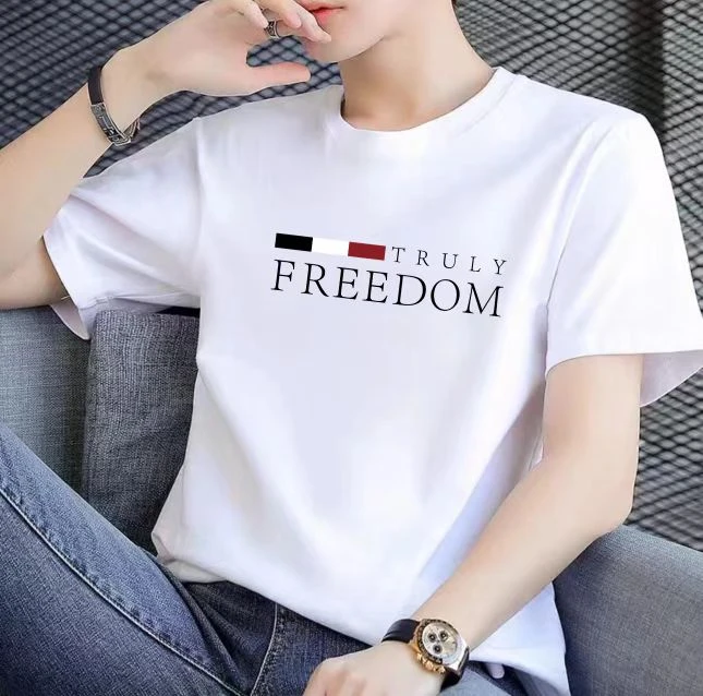 2025新款上新纯棉圆领印花t恤宽松休闲大码半袖男女时尚百搭短袖t