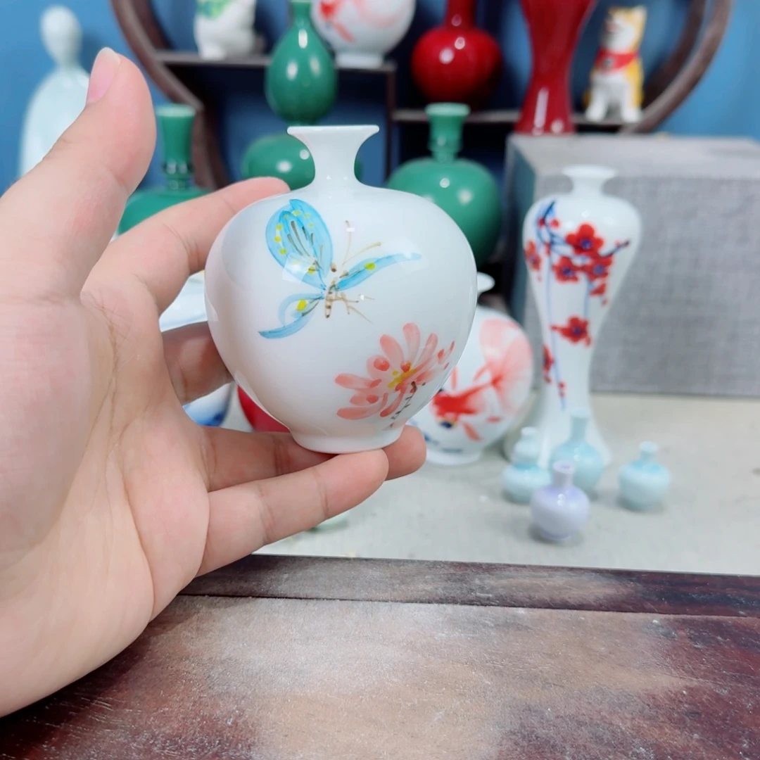 陶瓷手工小花器摆件