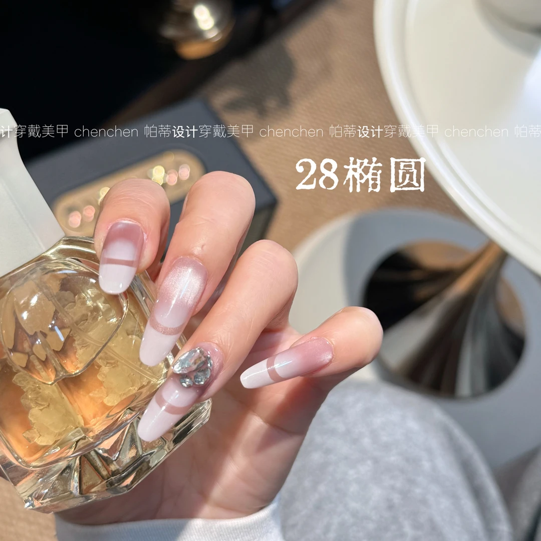 【贾宝玉】高级氛围感显白镂空法式纯手工穿戴甲10片