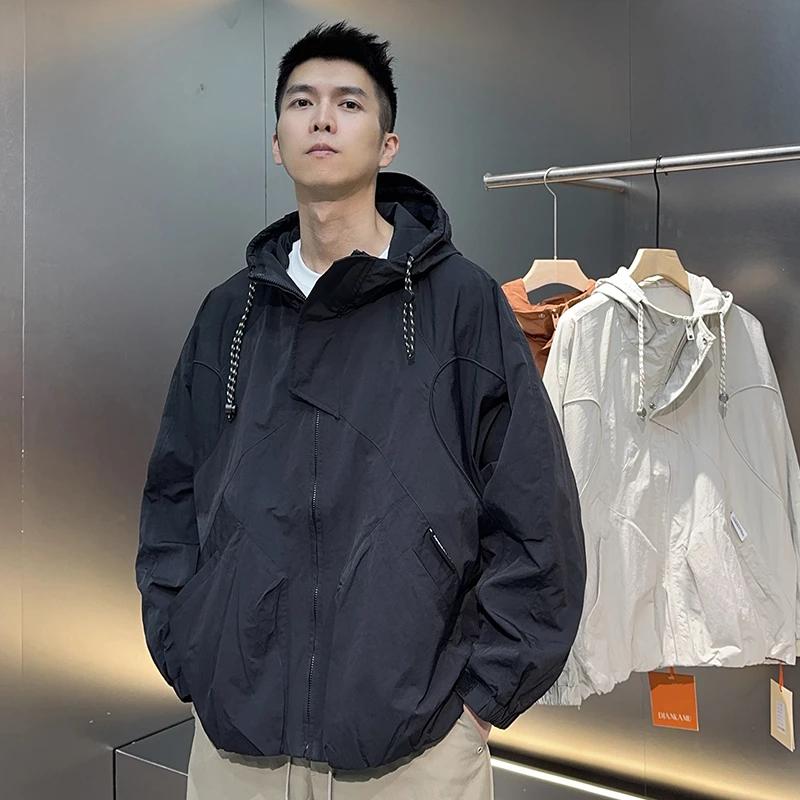 高品质套头连帽夹克男春季薄款户外速干防风外套~实体店同步上新
