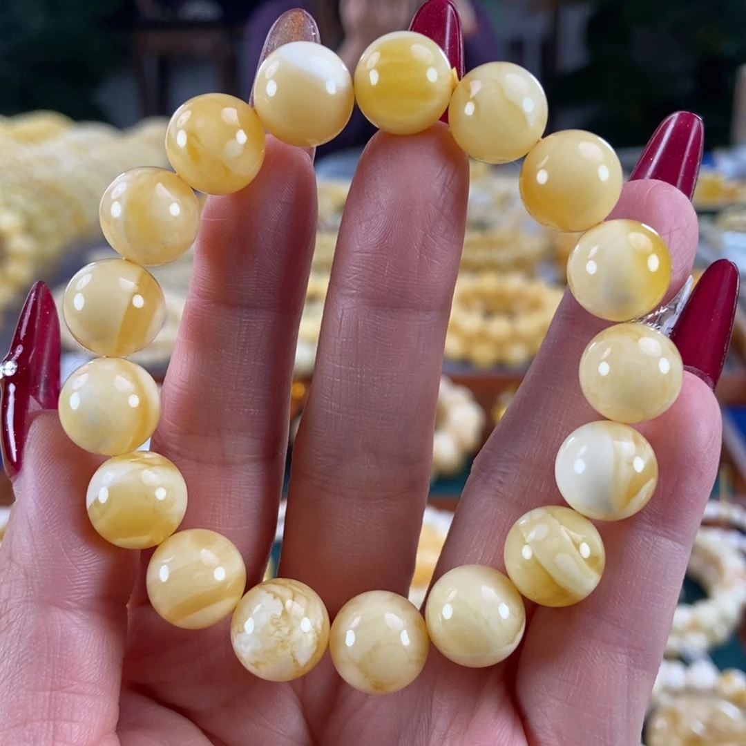 琥珀未镶嵌珠宝奇石11圆珠15.55