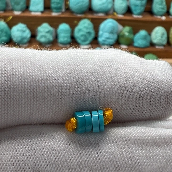 绿松石未镶嵌隔片4.5mm