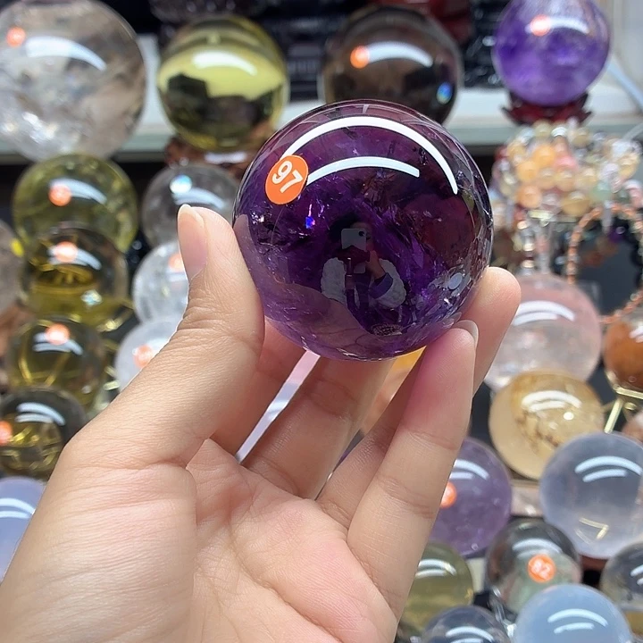 未镶嵌水晶珠宝半成品紫水晶爆彩56