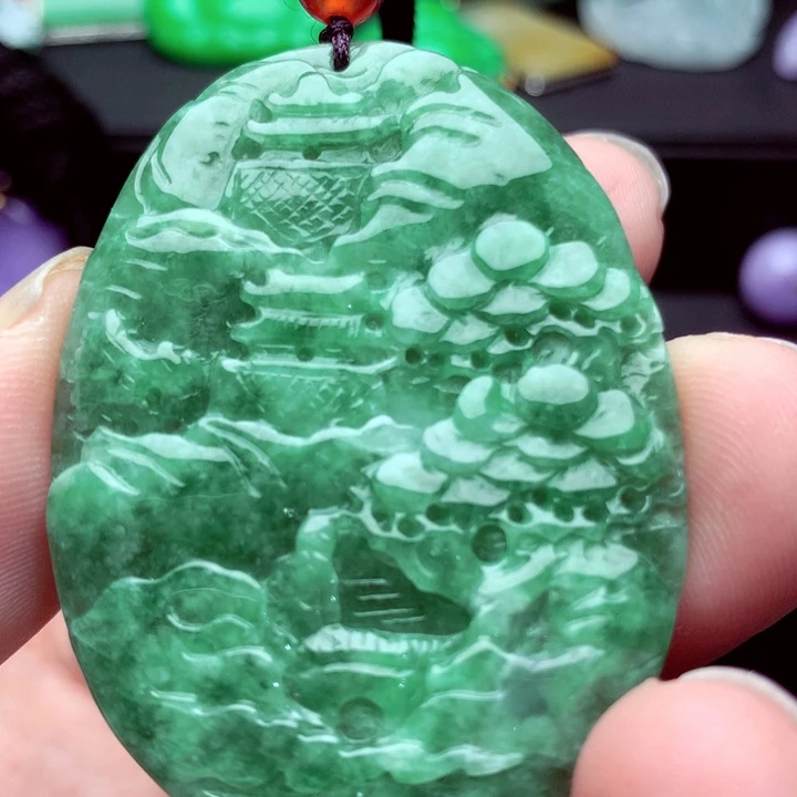 翡翠未镶嵌吊坠(不含链)