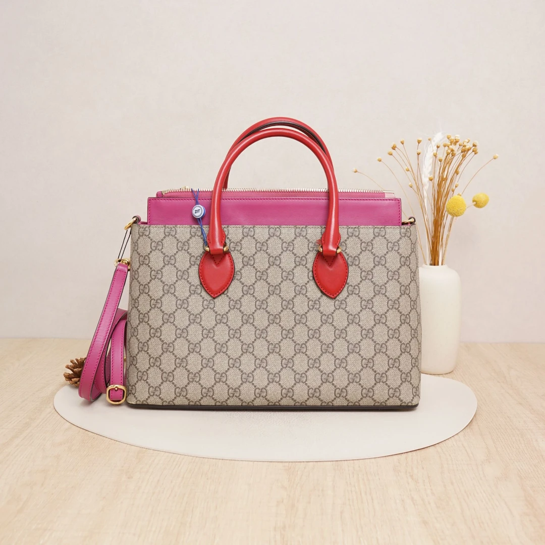 95新 GUCCI/古驰 古驰托特包购物袋老花/DS031821