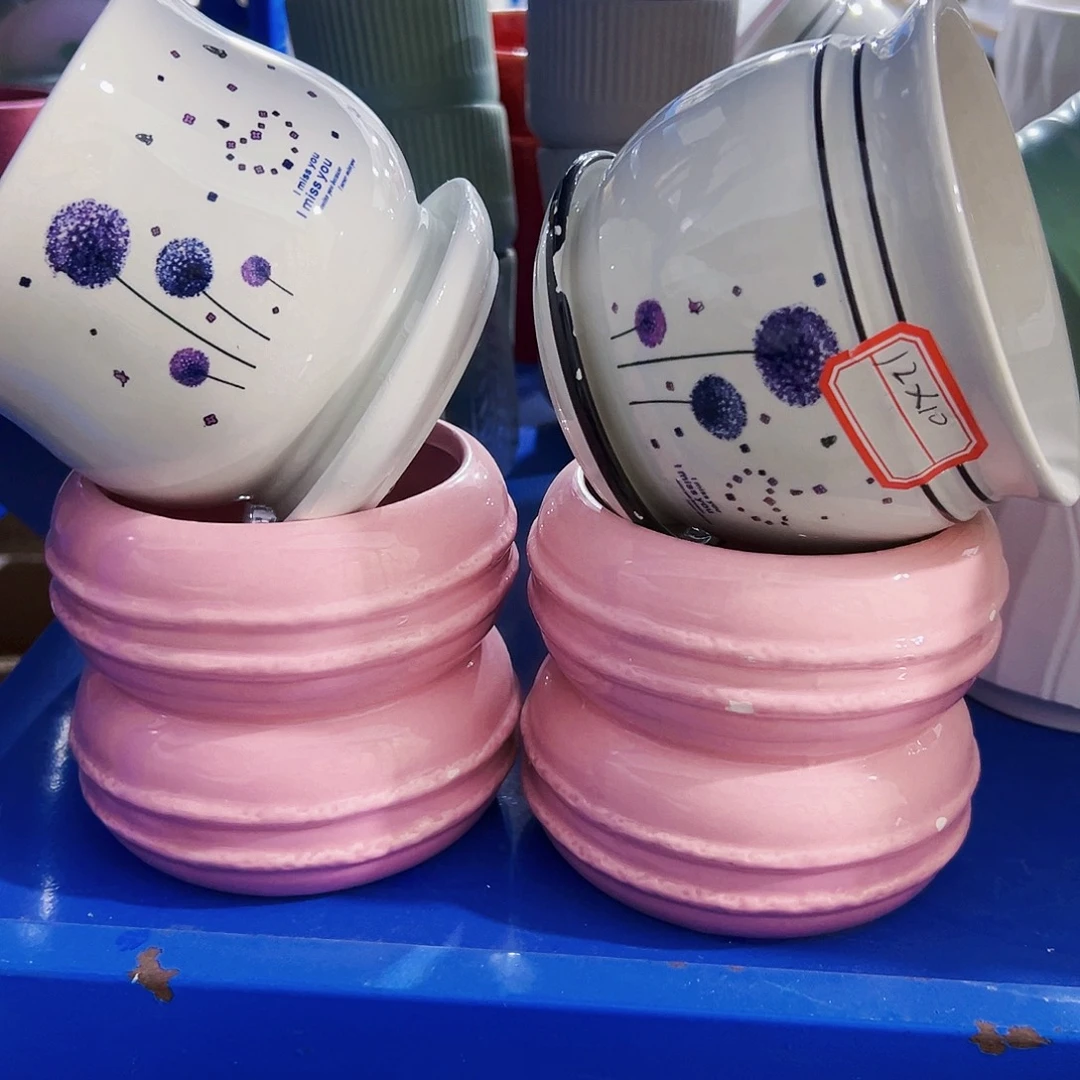 有孔外贸尾单陶瓷花盆凑单10米包邮瑕疵瑕疵