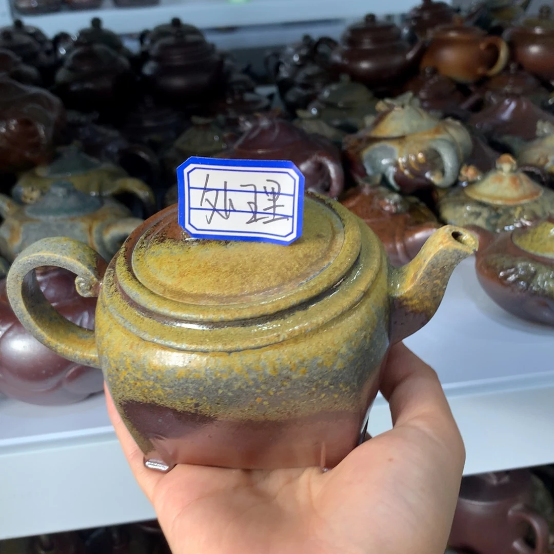 茶壶紫砂纯自然柴烧