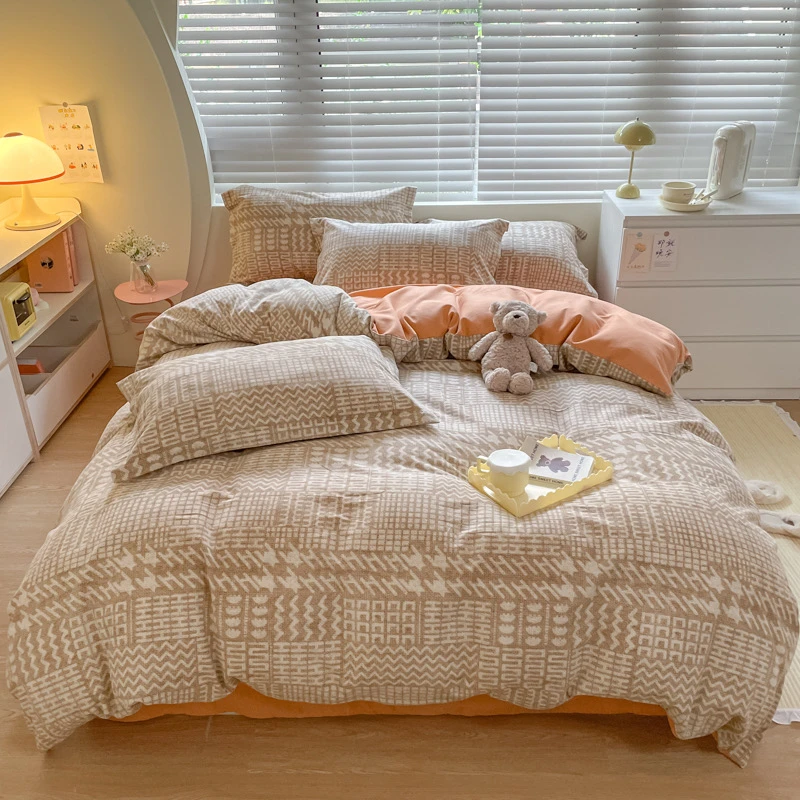 【千鸟之梦-耐脏款】四季款80支斜纹100%棉四件套床上用品四件套