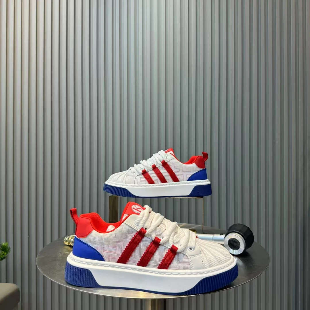 百搭舒适贝壳头三道杠休闲鞋拼色时尚春夏季新款透气男鞋