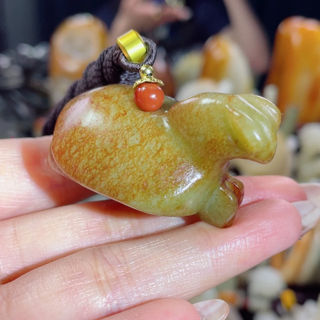 和田玉未镶嵌挂件35