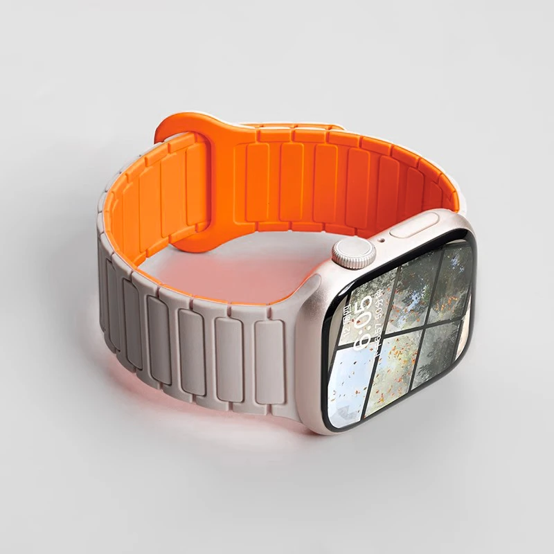 【拉总独享】手表表带硅胶磁吸尼龙编织秋冬腕带闪钻小狗金属配件