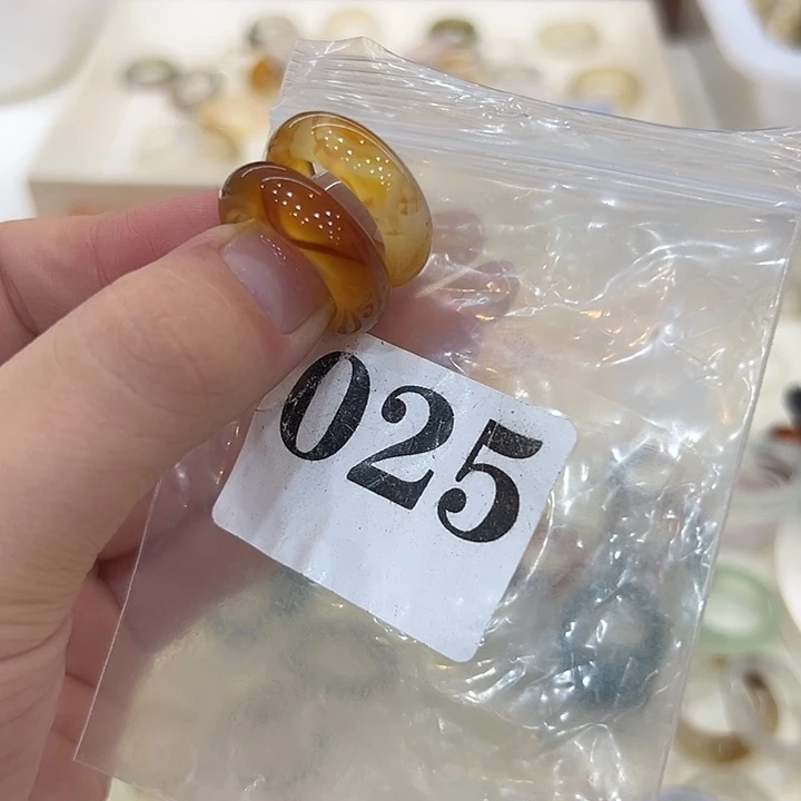 合金戒指玛瑙/玉髓25港12