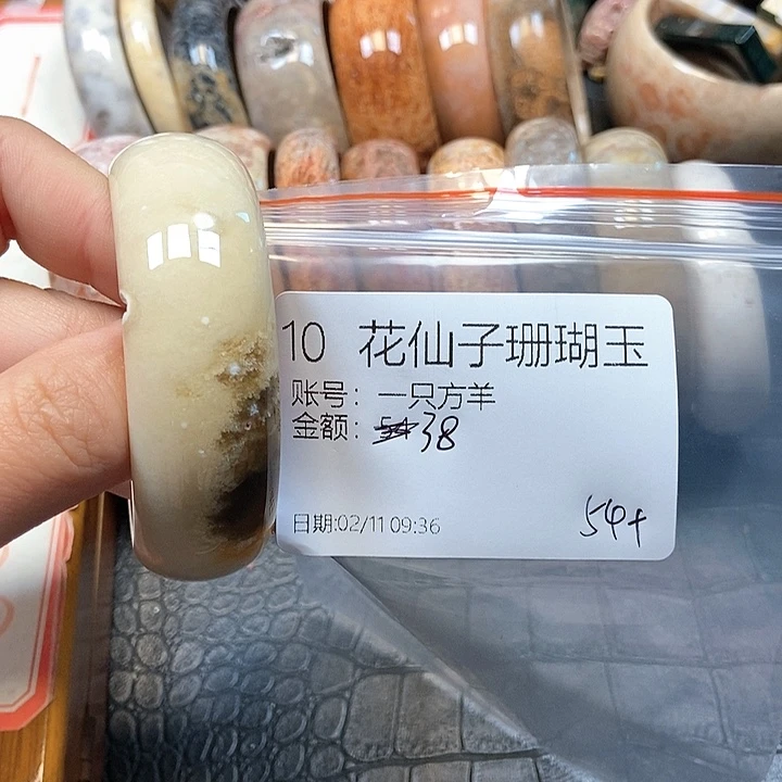 硅化珊瑚（珊瑚玉）手镯未镶嵌一**羊10