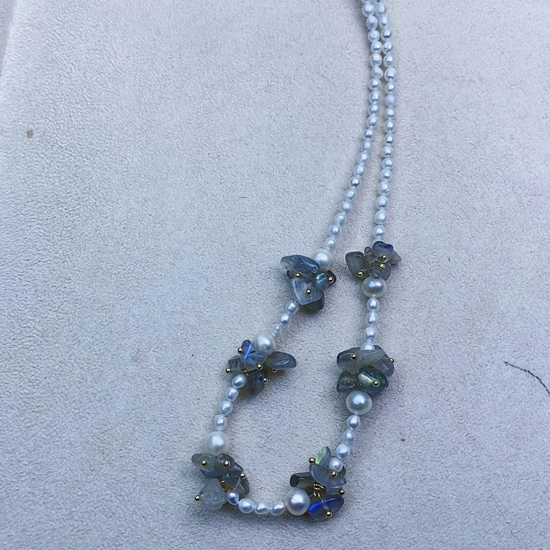 淡水珍珠颈饰银S925镶嵌