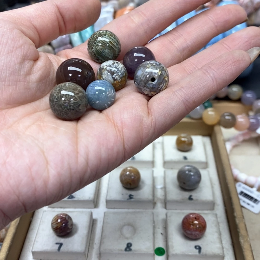 硅化珊瑚（珊瑚玉）手链未镶嵌花*落664