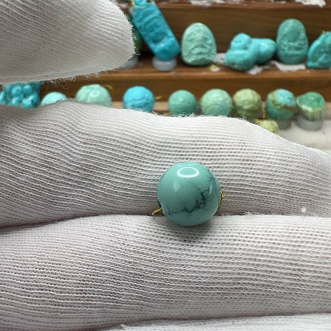 绿松石圆珠 未镶嵌