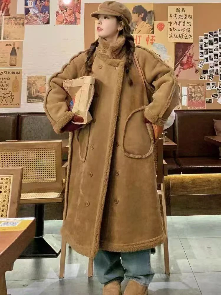伶俐女装（新疆包邮）时尚简约通勤韩版长款外套休闲保暖