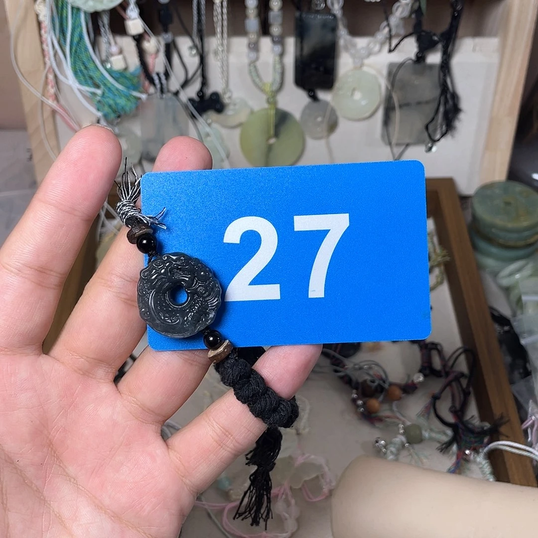 蛇纹石玉手链合金桃*