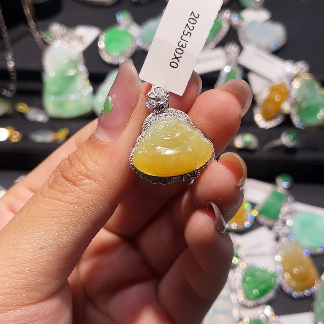 翡翠银S925镶嵌颈饰